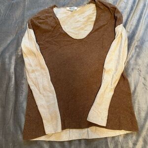 Madewell sweater cream & brown size XS